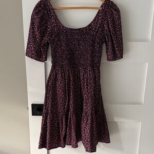 Gap - Puff Sleeve Smocked Mini Dress - S